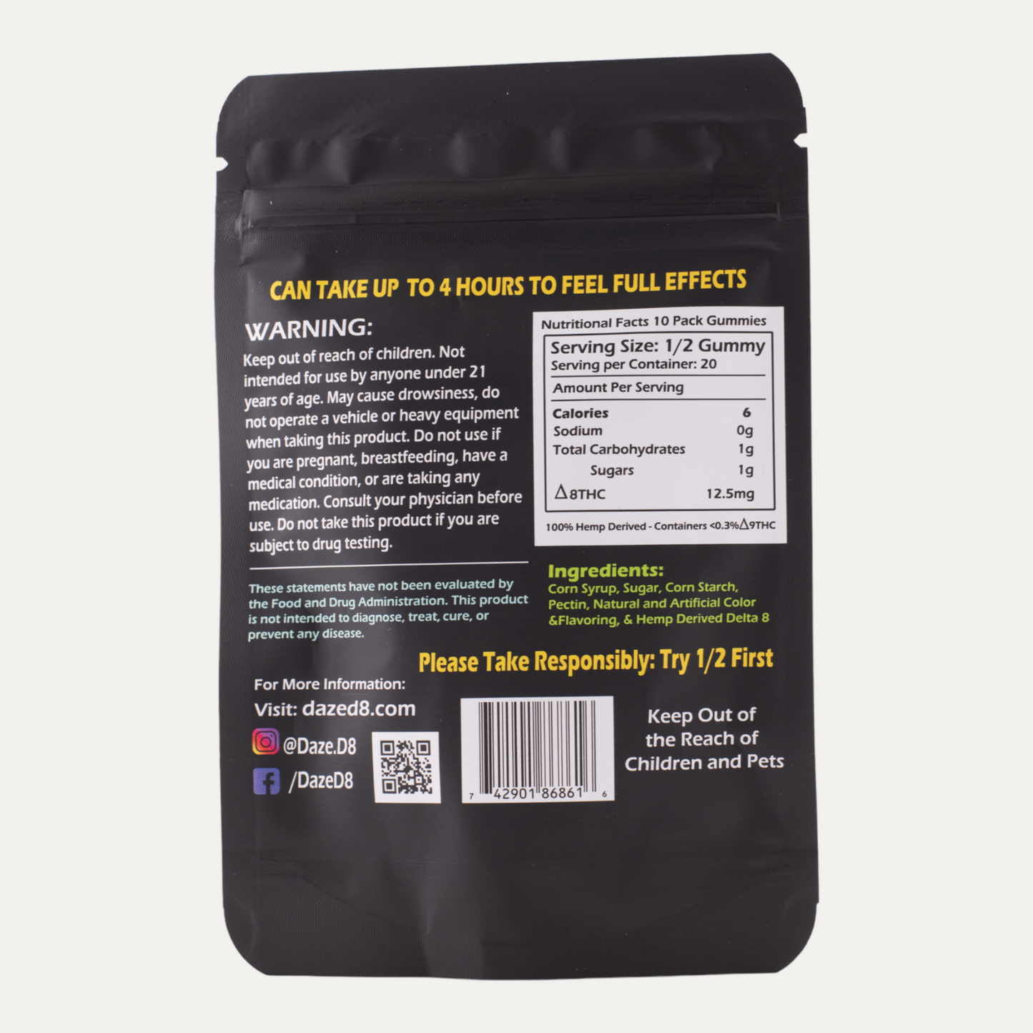 Dazed 10pk - D8 Gummy (25mg)