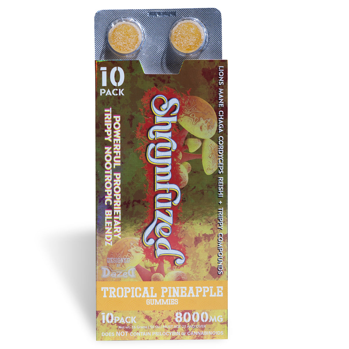 Shrumfuzed 800mg Gummies - Tropical Pineapple (4pk/10pk)