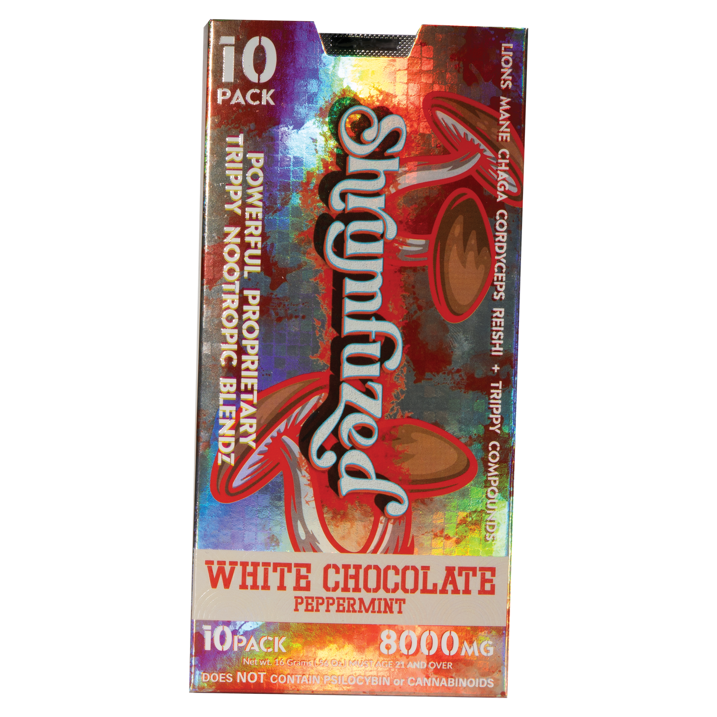 Shrumfuzed 800mg Chocolates - White Chocolate Peppermint (4pk/10pk)