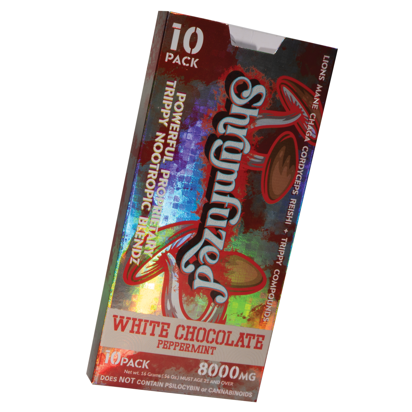 Shrumfuzed 800mg Chocolates - White Chocolate Peppermint (4pk/10pk)