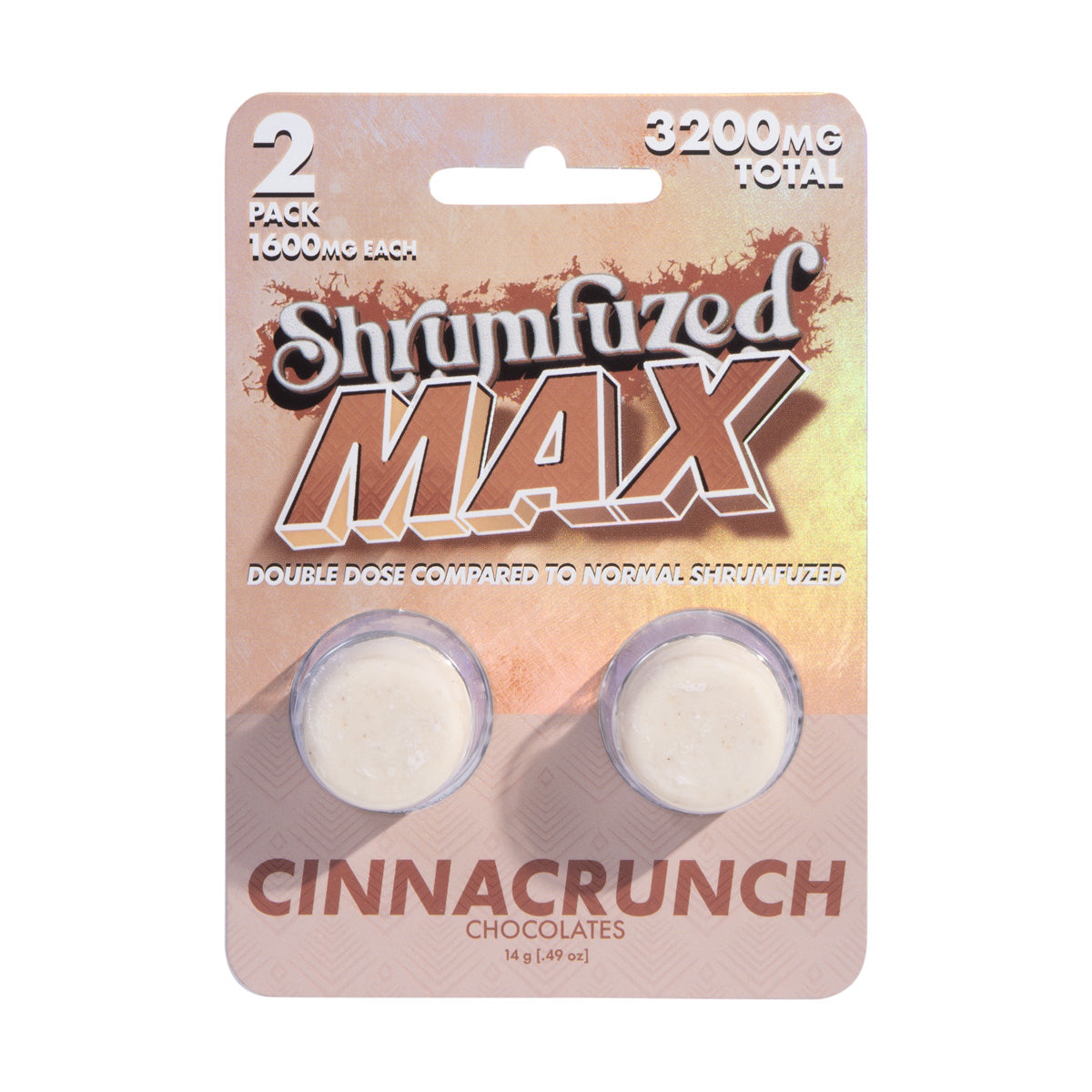 Shrumfuzed MAX 1600mg Chocolates - Cinnacrunch (2pk/6pk)