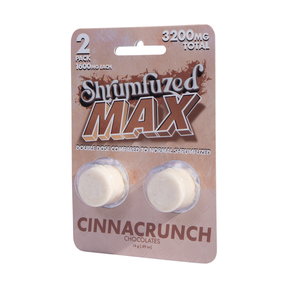 Shrumfuzed MAX 1600mg Chocolates - Cinnacrunch (2pk/6pk)