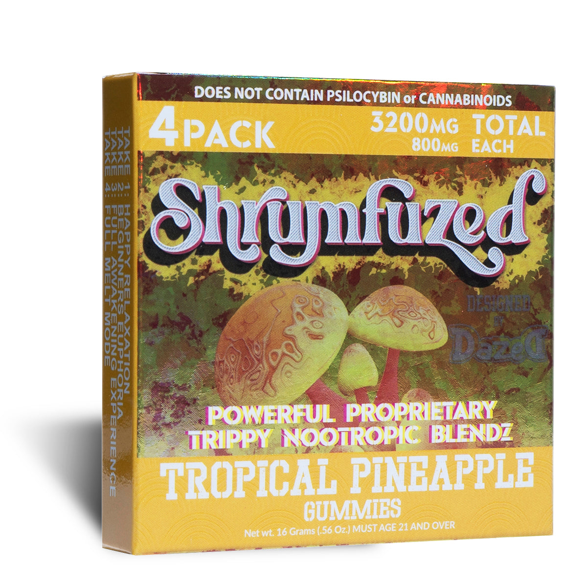 Shrumfuzed 800mg Gummies - Tropical Pineapple (4pk/10pk)