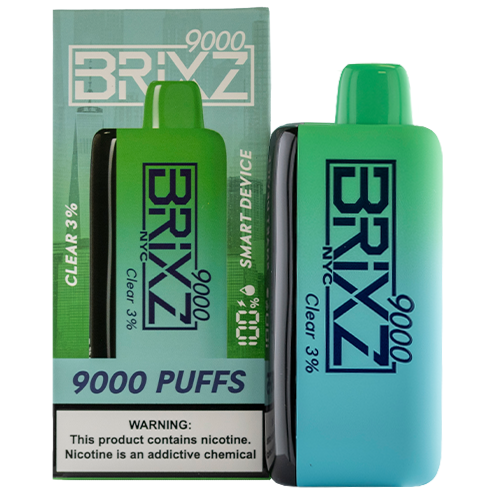 BRIXZ Nicotine Vape - 9,000 Puff - Clear 3%