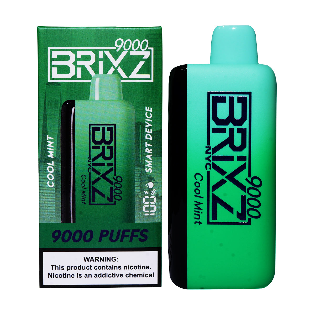BRIXZ Nicotine Vape - 9,000 Puff - Cool Mint