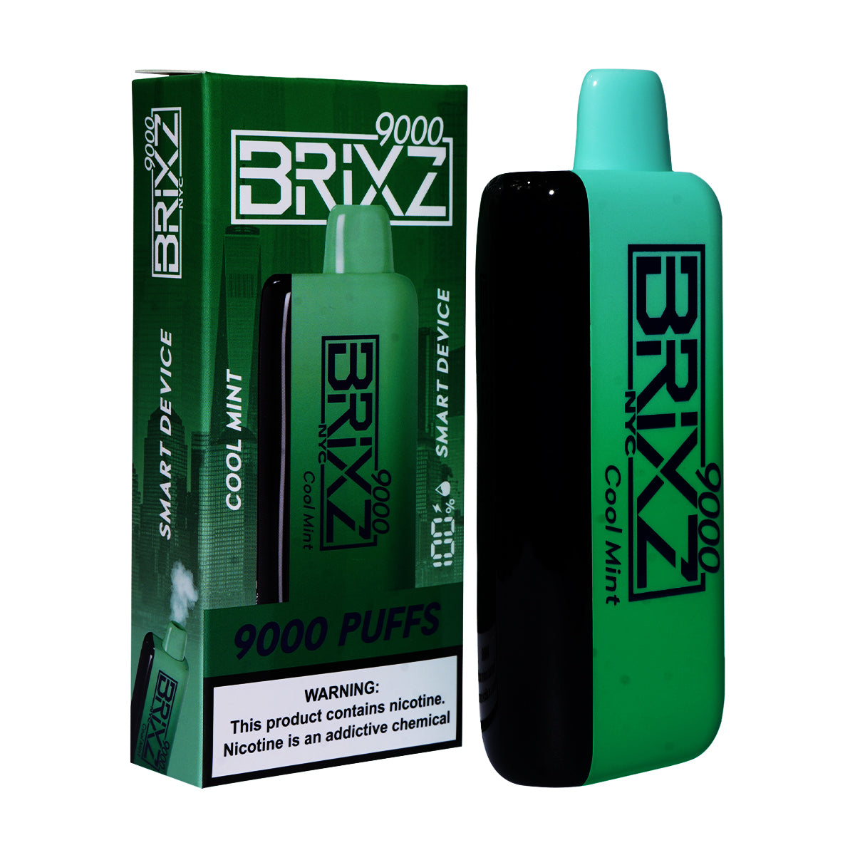 BRIXZ Nicotine Vape - 9,000 Puff - Cool Mint