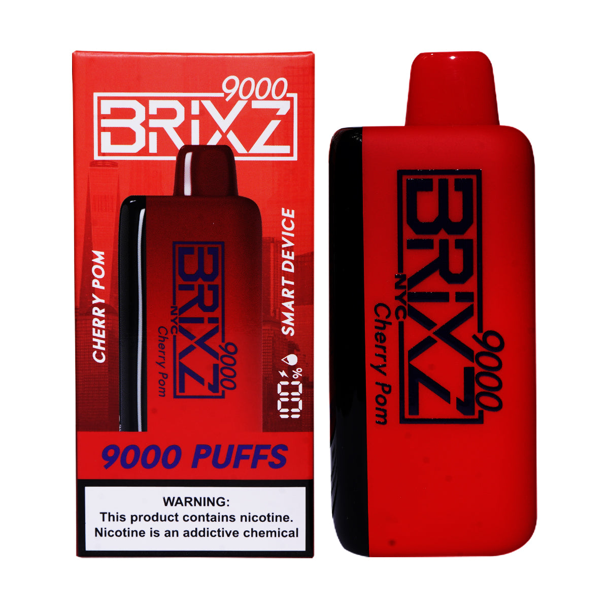 BRIXZ Nicotine Vape - 9,000 Puff - Cherry Pom