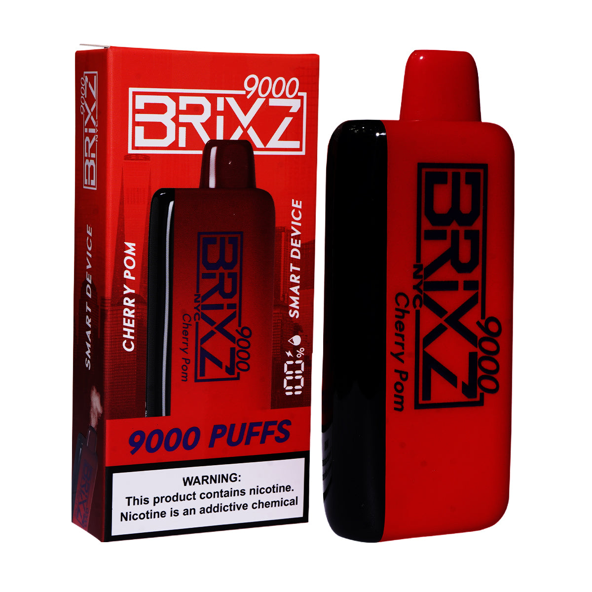 BRIXZ Nicotine Vape - 9,000 Puff - Cherry Pom