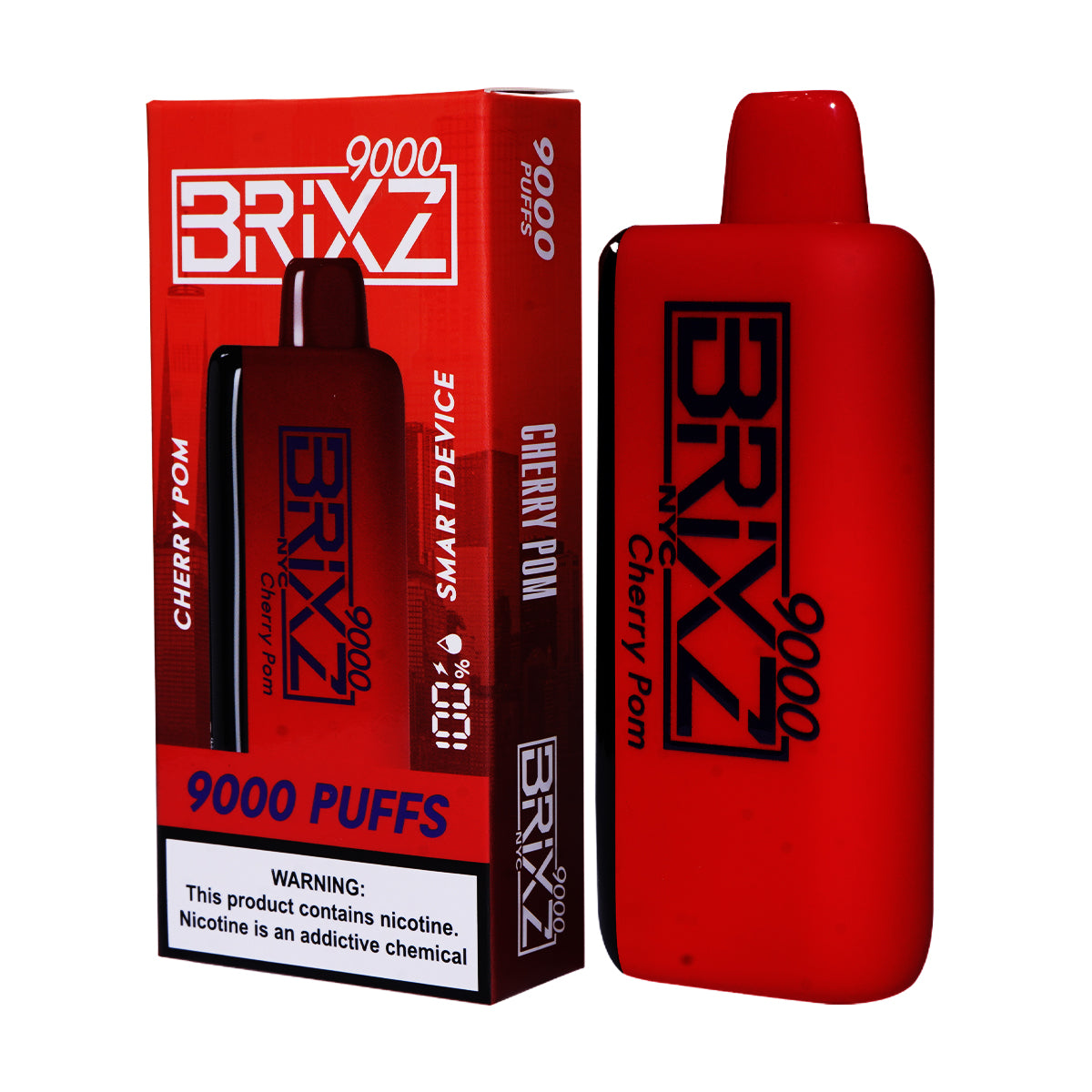 BRIXZ Nicotine Vape - 9,000 Puff - Cherry Pom