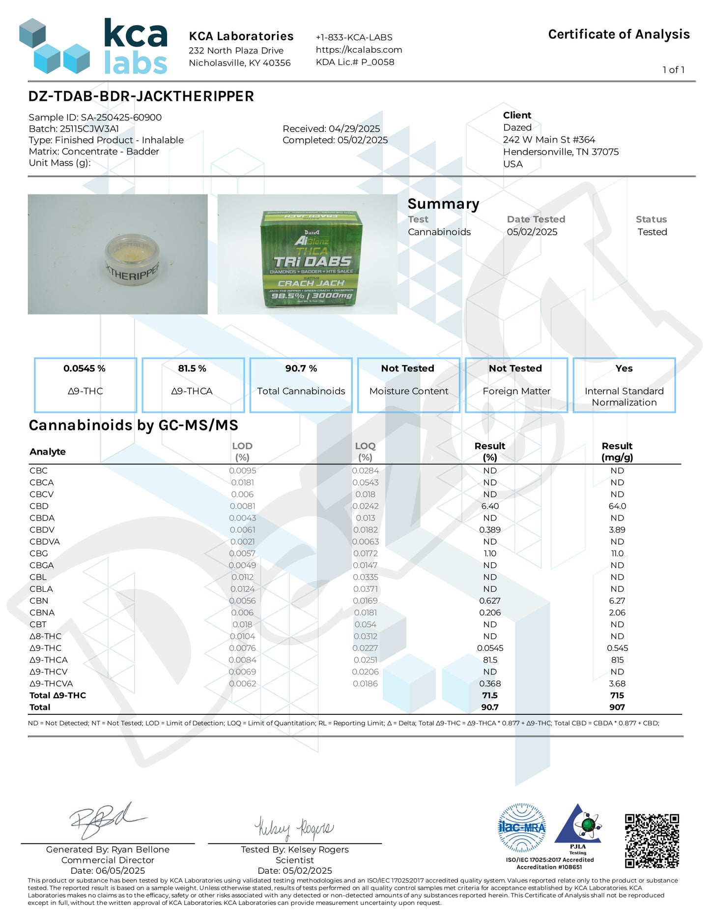 Ai Blenz Dab Triad - THC-A - Crack Jack (3G)