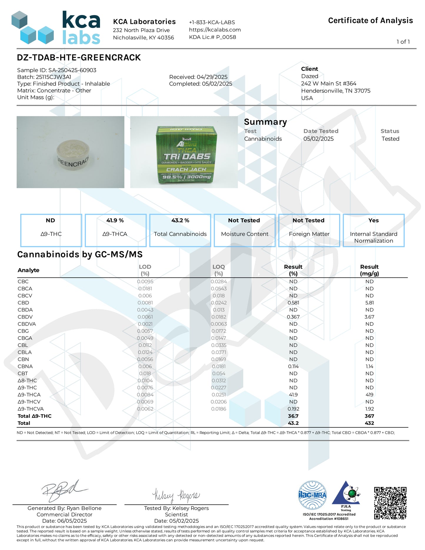 Ai Blenz Dab Triad - THC-A - Crack Jack (3G)