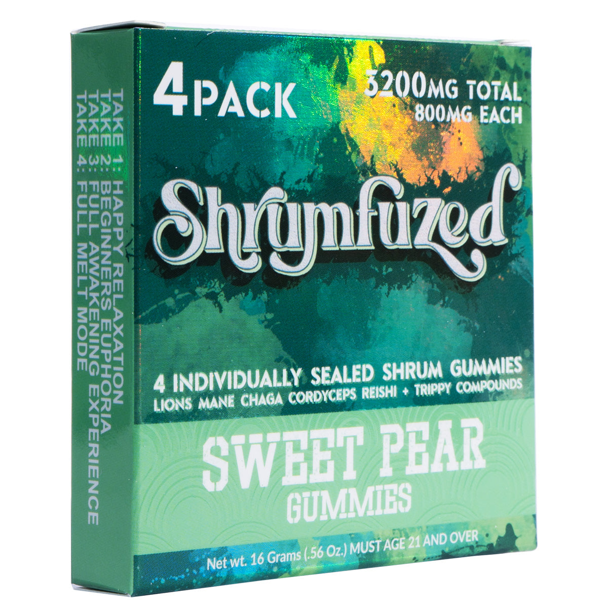 Shrumfuzed 800mg Gummies - Sweet Pear (4pk/10pk)