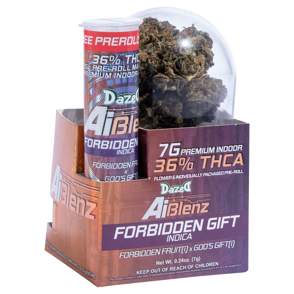 Ai Blenz THC-A Flower + Pre-Roll - Forbidden Gift (7G/Bonus .75G Pre-roll)