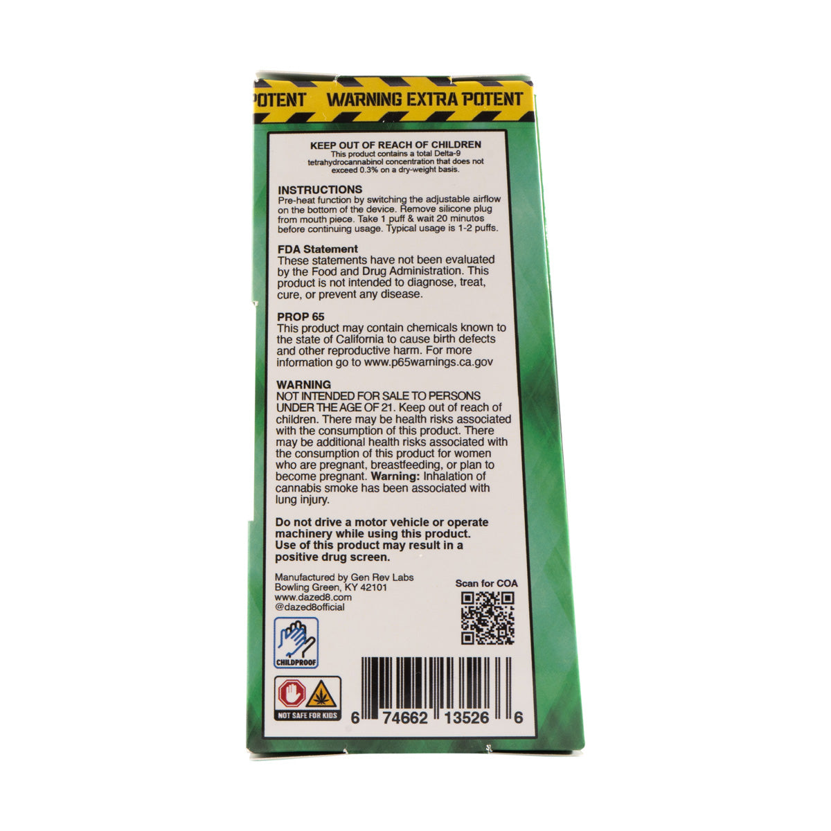 Dazed THCP Disposable - Gas Mask (4.2G)
