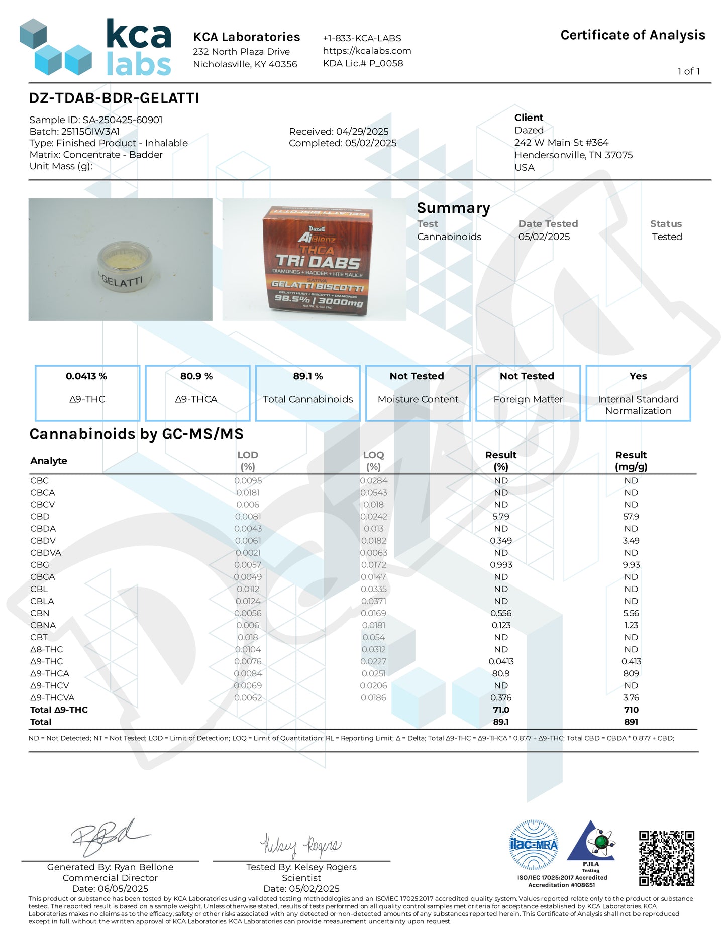 Ai Blenz Dab Triad - THC-A - Gelatti Biscotti (3G)
