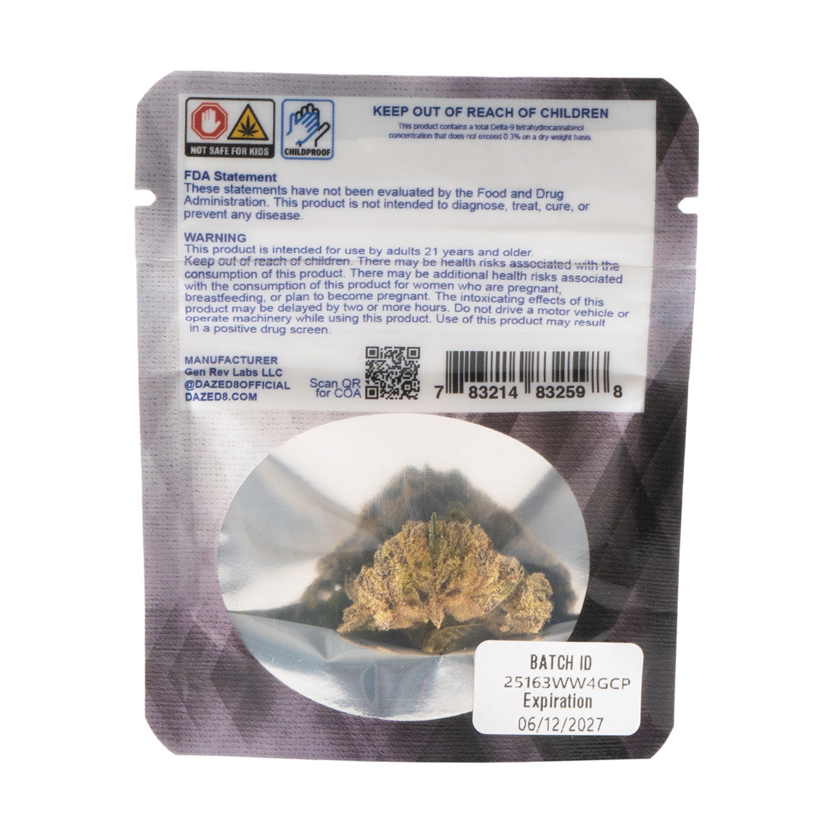 Dazed THCP Flower - White Widow (1G/4G)