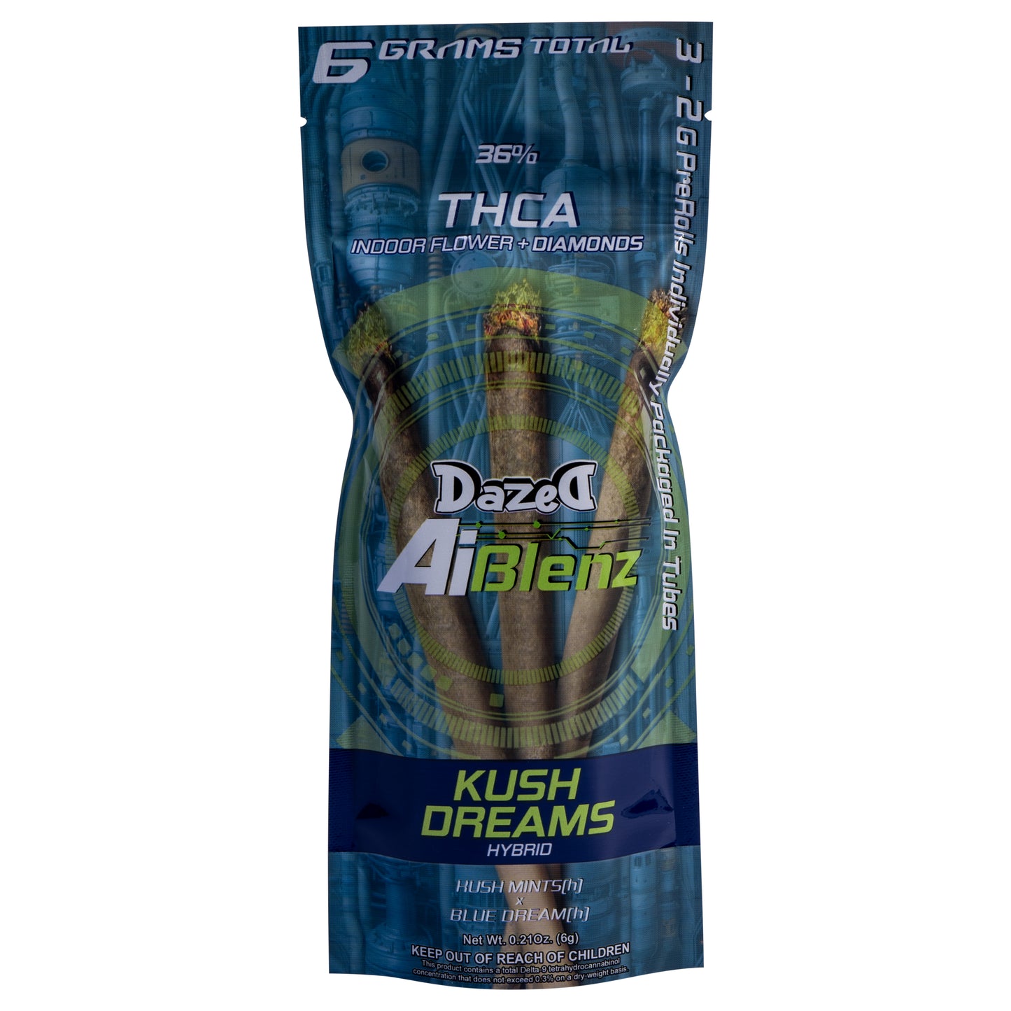 Ai Blenz 3pk Pre-Roll - THC-A - Kush Dreams (2G)
