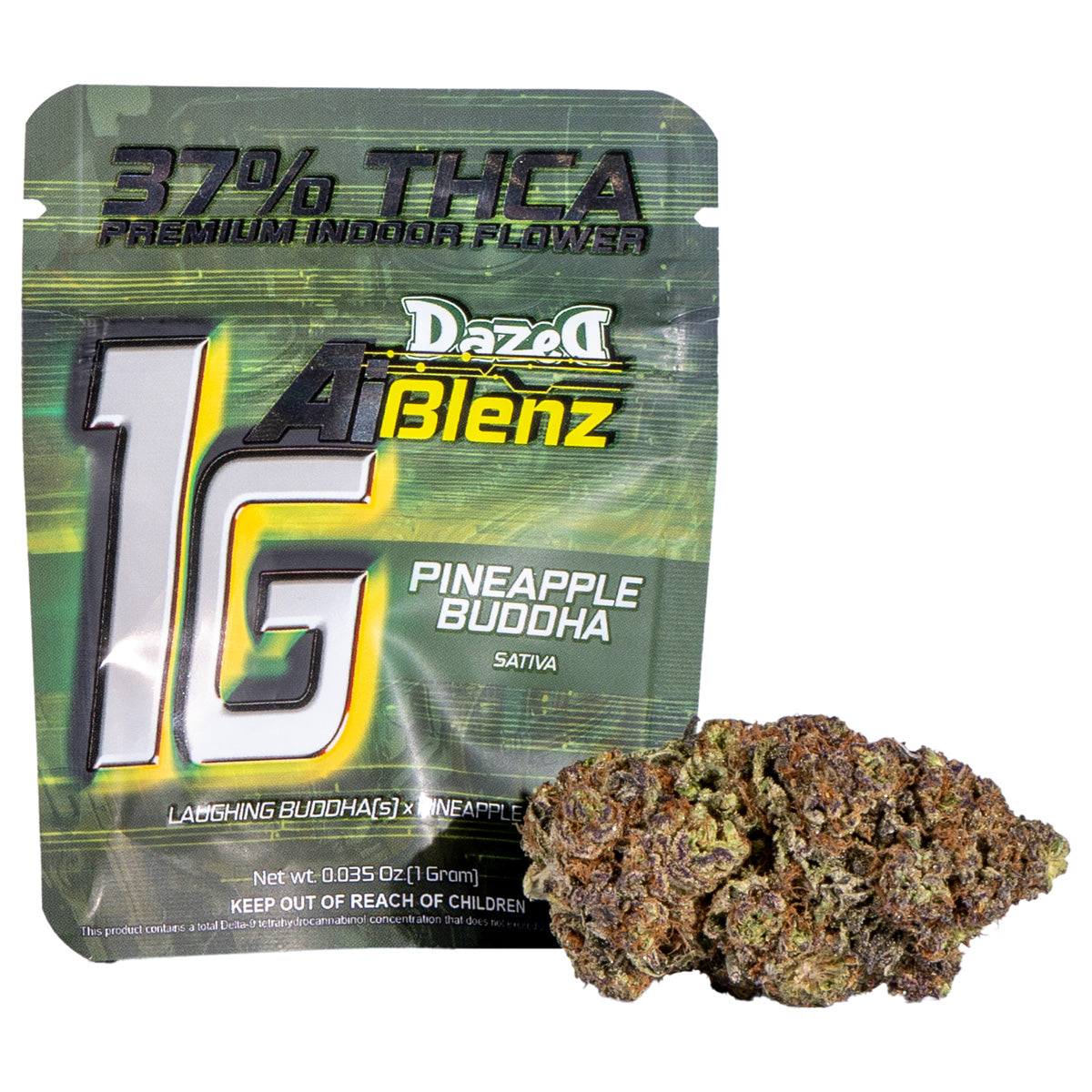 Ai Blenz THC-A Flower - Pineapple Buddha (1G)