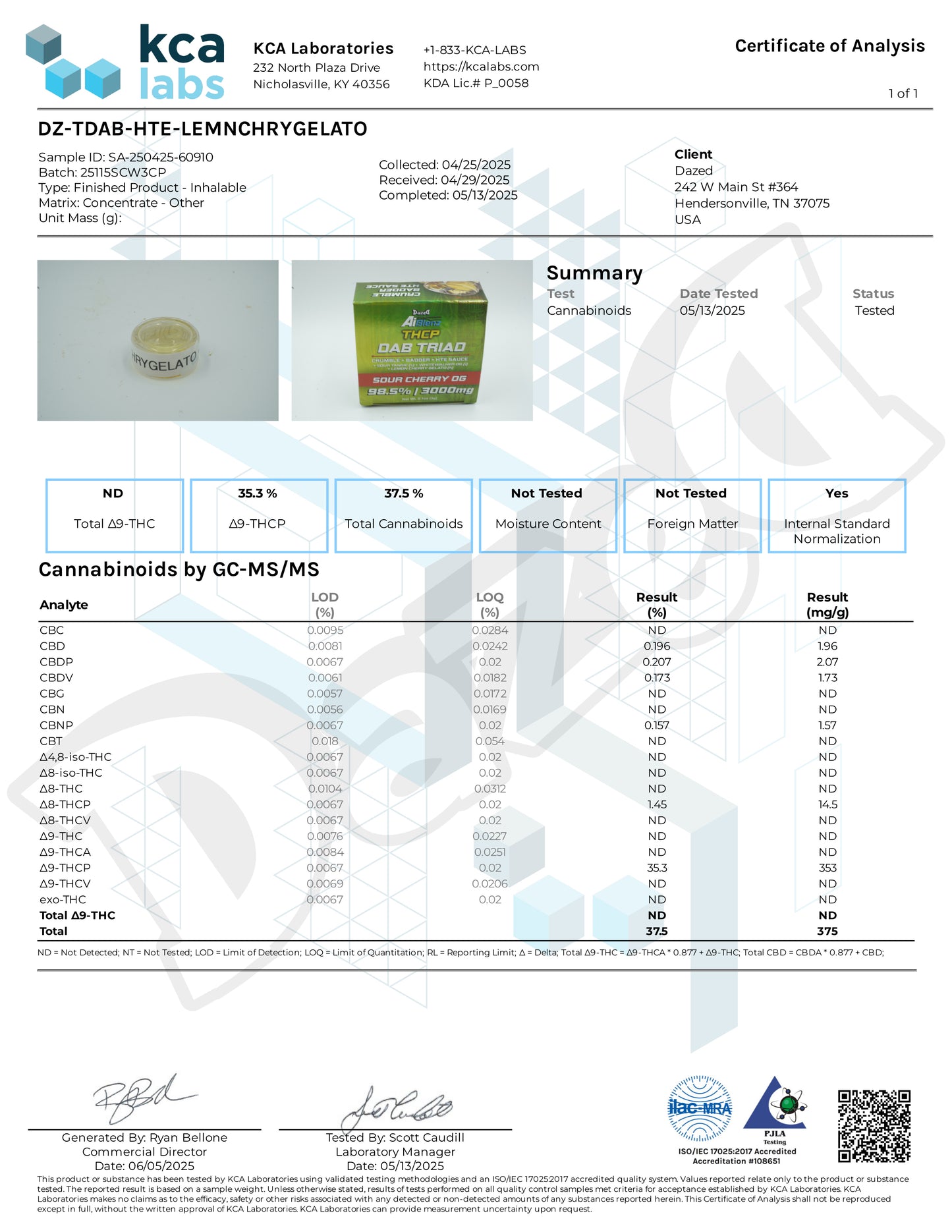 Ai Blenz Dab Triad - THC-P - Sour Cherry OG (3G)