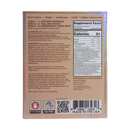 Shrumfuzed MAX 1600mg Chocolates - Cinnacrunch (2pk/6pk)