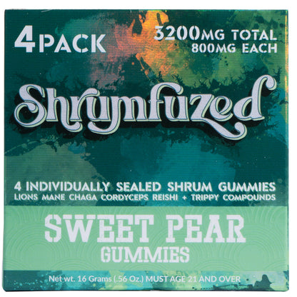 Shrumfuzed 800mg Gummies - Sweet Pear (4pk/10pk)
