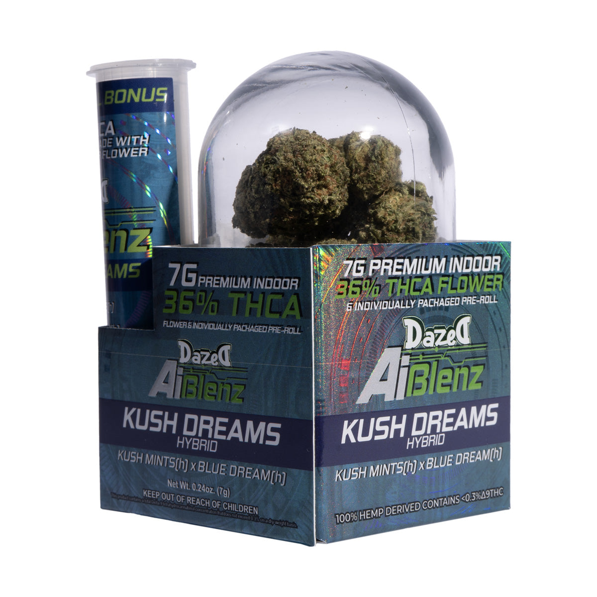 Ai Blenz THC-A Flower + Pre-Roll - Kush Dreams (7G/Bonus .75G Pre-roll)