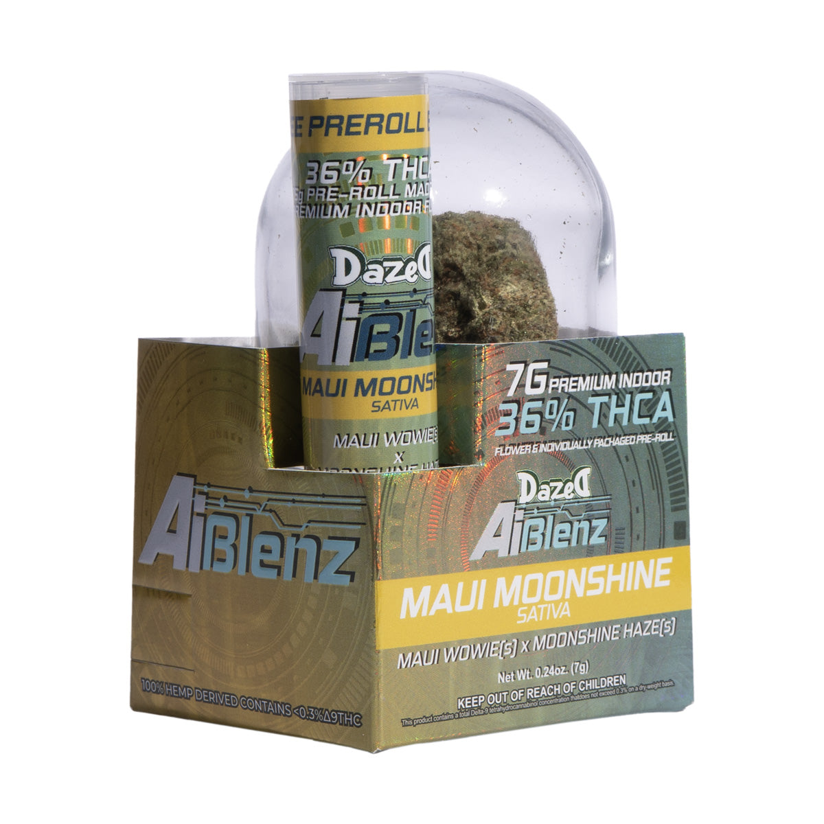 Ai Blenz THC-A Flower + Pre-Roll - Maui Moonshine (7G/Bonus .75G Pre-roll)