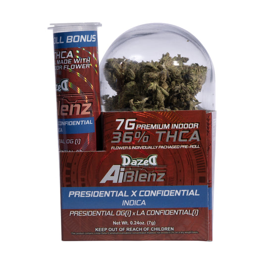 Ai Blenz THC-A Flower + Pre-Roll - Presidential Confidential (7G/Bonus .75G Pre-roll)