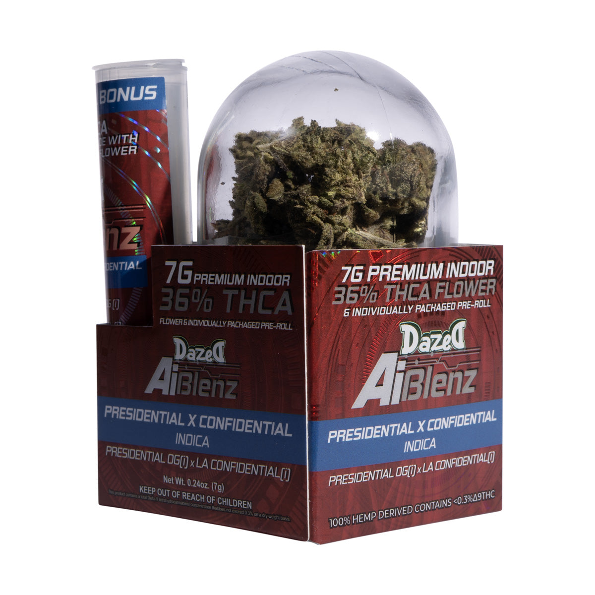 Ai Blenz THC-A Flower + Pre-Roll - Presidential Confidential (7G/Bonus .75G Pre-roll)