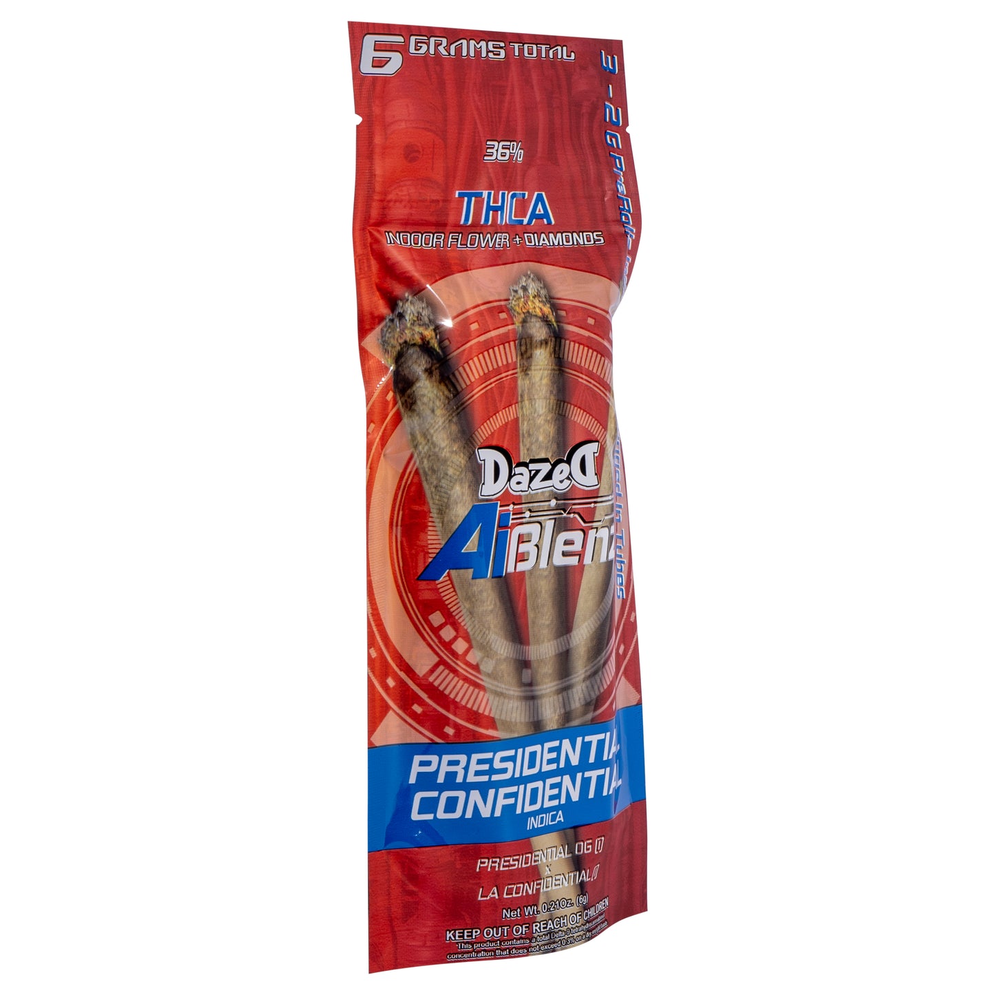 Ai Blenz 3pk Pre-Roll - THC-A - Presidential Confidential (2G)