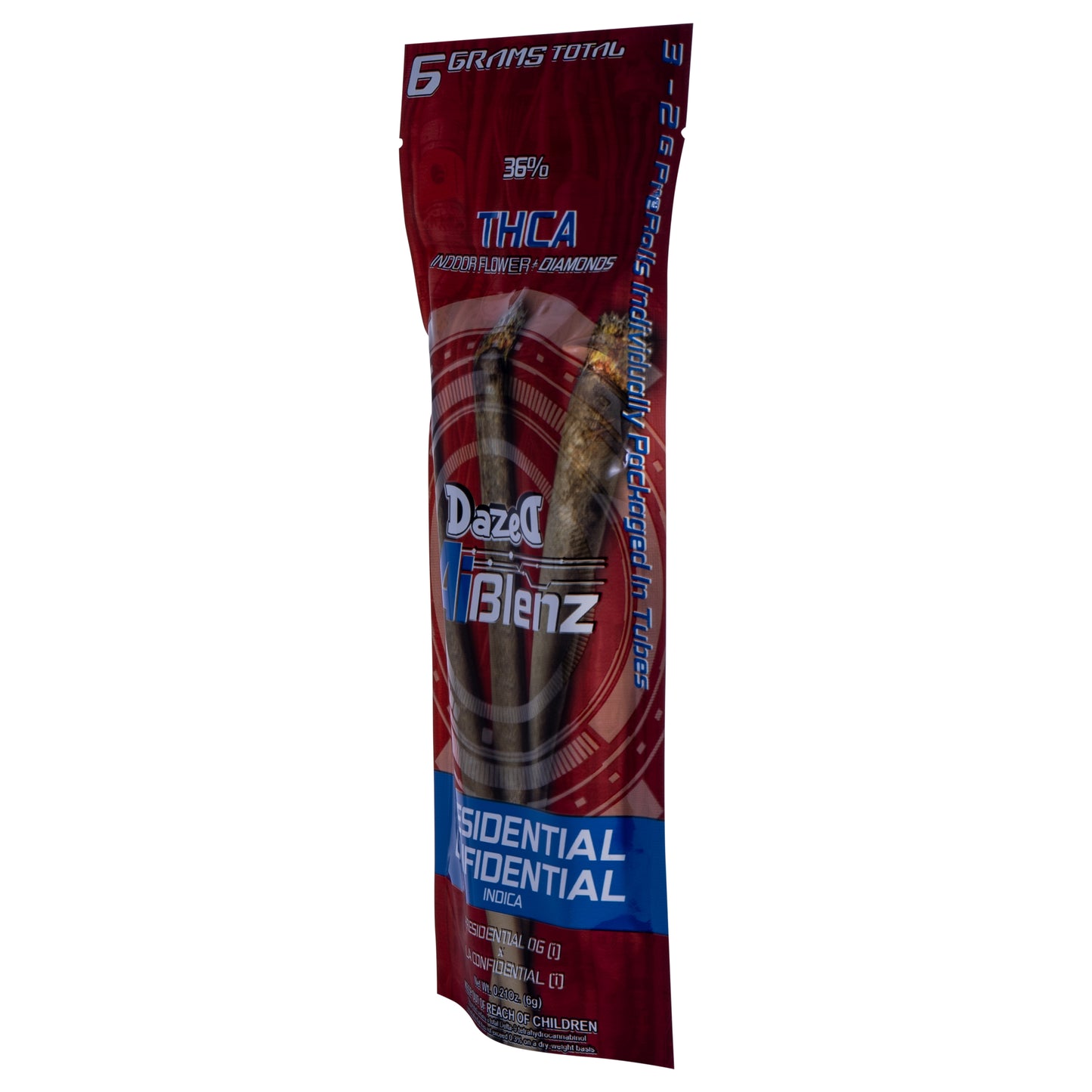 Ai Blenz 3pk Pre-Roll - THC-A - Presidential Confidential (2G)