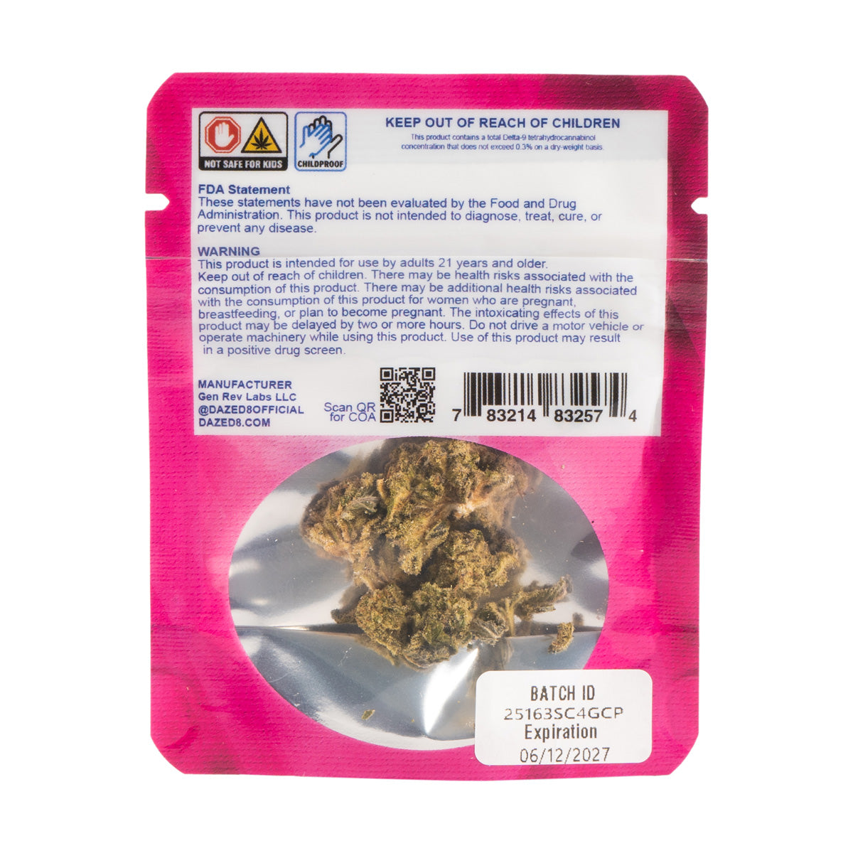 Dazed THCP Flower - Strawberry Cough (1G/4G)