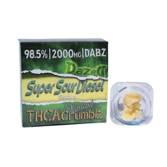 Dazed THC-A Diamond Crumblz Dab - Super Sour Diesel (2G)